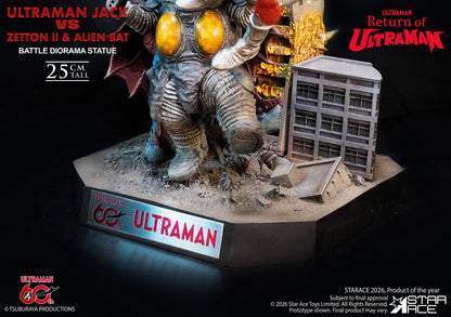 STAR ACE - Ultraman Jack Vs Zetton Ii & Alien Bat Battle Scene Diorama Resin Statue