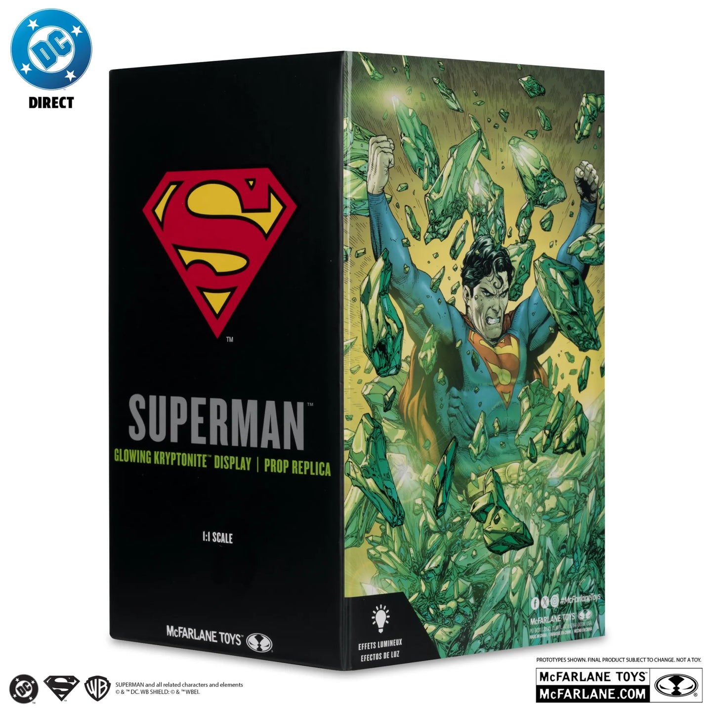 Mc FARLANE TOYS - Dc Direct Superman Kryptonite display 1:1 Scale Prop  Replica
