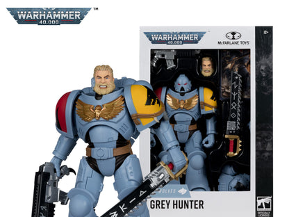 Mc FARLANE TOYS - Warhammer 40000 7inch Wv12 Space Wolves Grey Hunter Action Figure