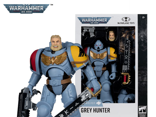 Mc FARLANE TOYS - Warhammer 40000 7inch Wv12 Space Wolves Grey Hunter Action Figure