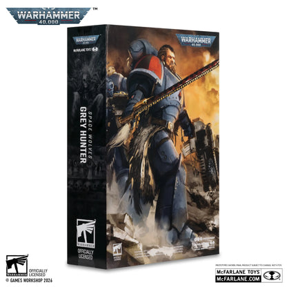 Mc FARLANE TOYS - Warhammer 40000 7inch Wv12 Space Wolves Grey Hunter Action Figure