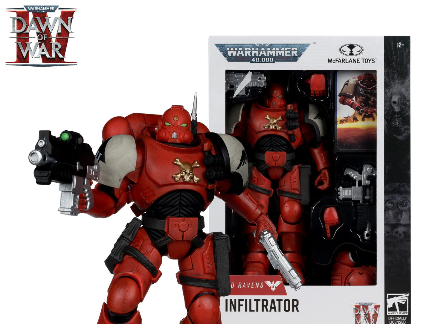 MC FARLANE TOYS - warhammer 40000 7inch  wv12 blood ravens sergeant  infiltrator (dawn of  war 4) action figure
