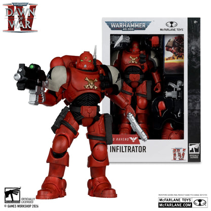 MC FARLANE TOYS - warhammer 40000 7inch  wv12 blood ravens sergeant  infiltrator (dawn of  war 4) action figure
