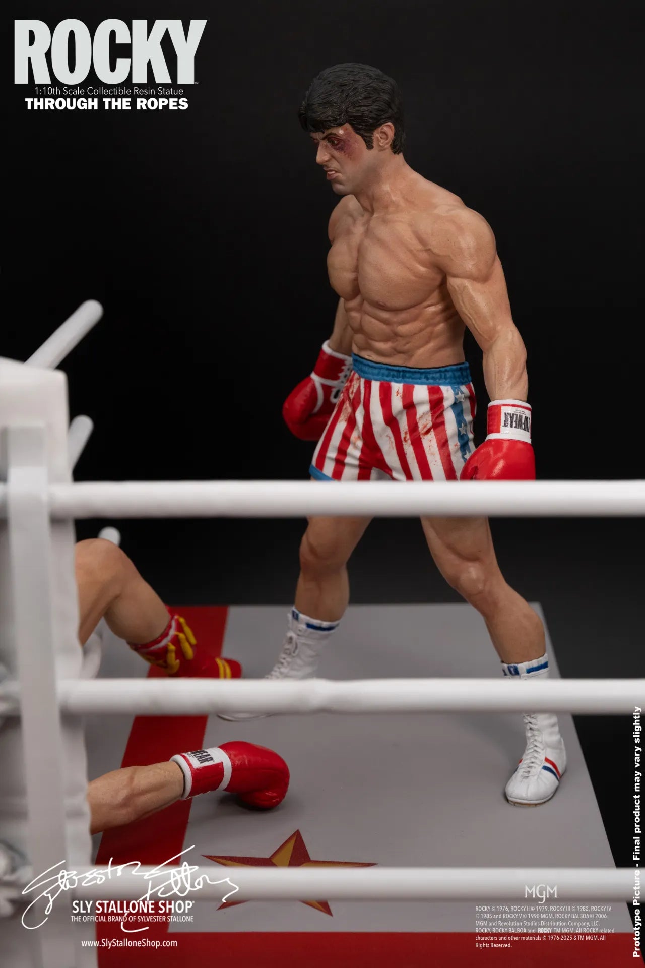 SLYSTALLONESHOP - Rocky Over Drago Through The Ropes 1/10 Statue