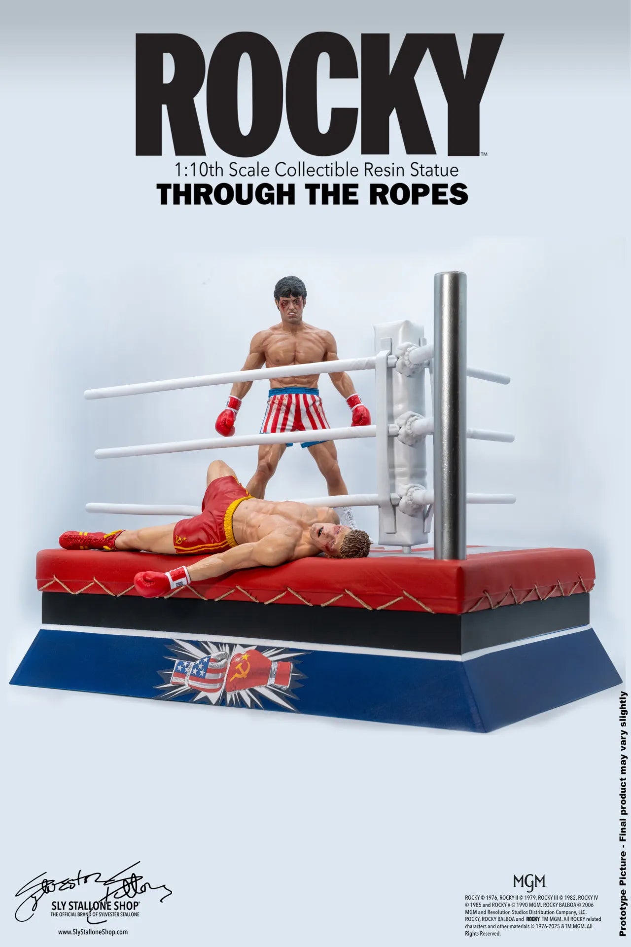 SLYSTALLONESHOP - Rocky Over Drago Through The Ropes 1/10 Statue