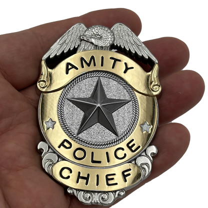 FACTORY ENTERTAINMENT - Jaws Amity Island Police Chief Badge/patch Ltd Ed Prop Replica
