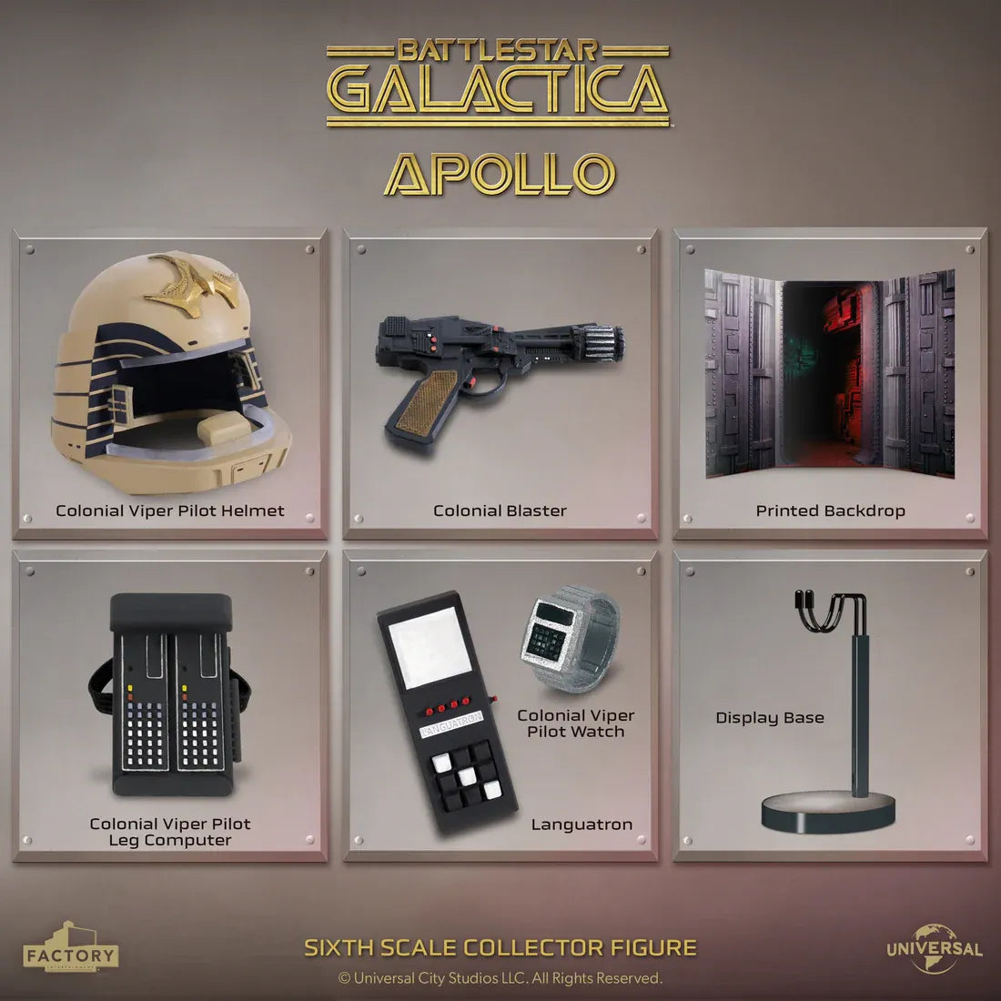 FACTORY ENTERTAINMENT - Battlestar Galactica 1/6 Scale Captain Apollo Figure