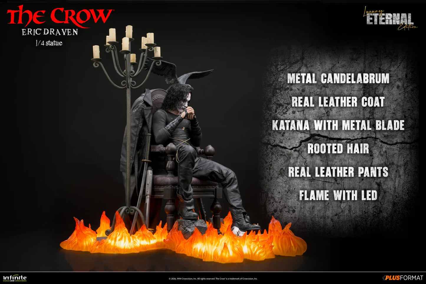 INFINITE STATUE - The Crow Eric Draven Luxury Eternal Edition 1/4 Plus Format Statue