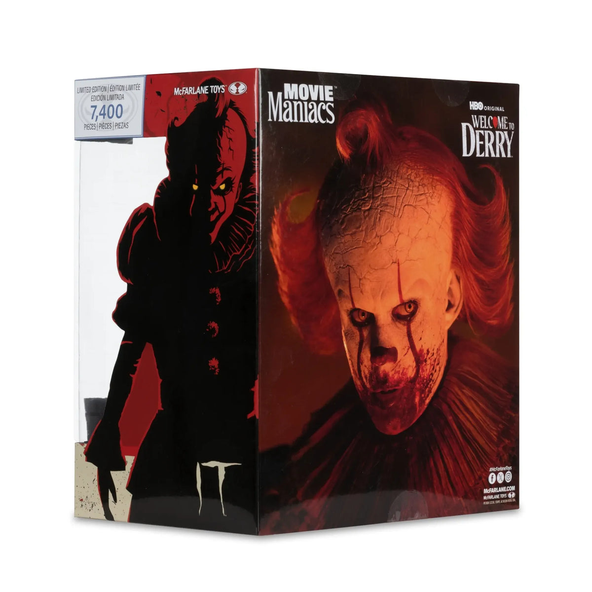 Mc FARLANE TOYS - Movie Maniacs 6inch Posed Welcome To Derry Wv2 Pennywise Bloody