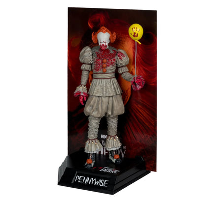 Mc FARLANE TOYS - Movie Maniacs 6inch Posed Welcome To Derry Wv2 Pennywise Bloody