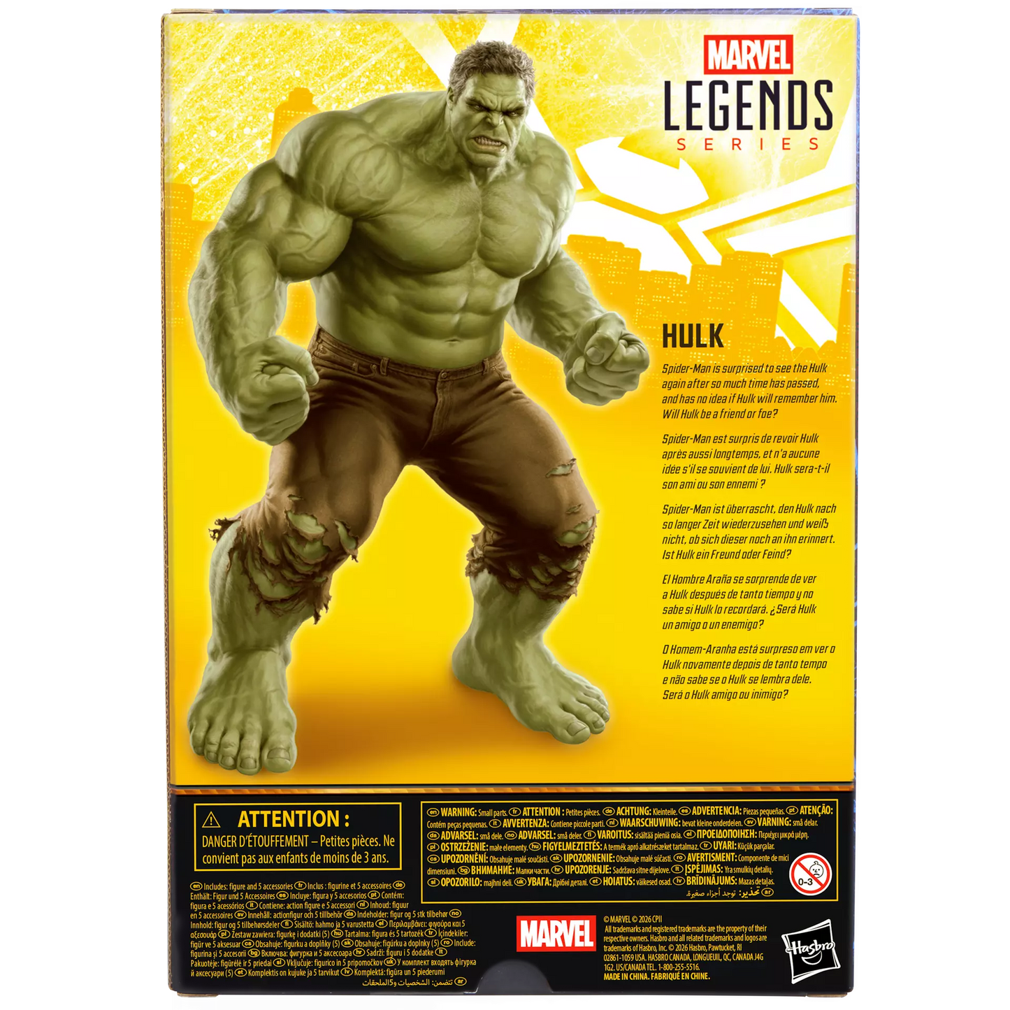 HASBRO - Marvel Legends Spider-man Brand New Day Hulk Action Figure