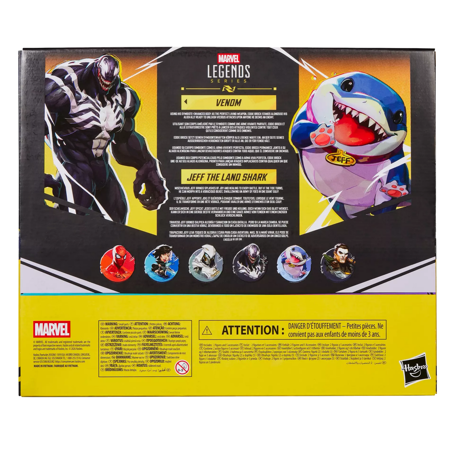 HASBRO - Marvel Legends Marvel Rivals Venom And Jeff The Land Shark Action Figures