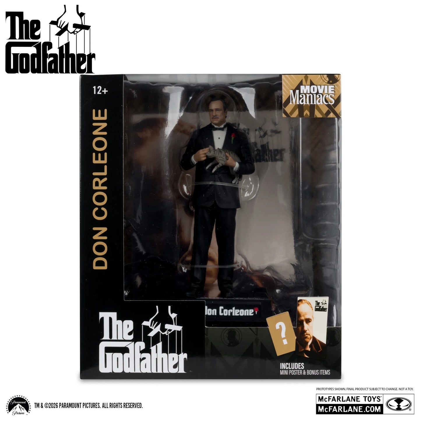 Mc FARLANE TOYS - Movie Maniacs Don Corleone The Godfather 6inch Posed Figure