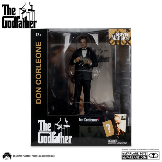 Mc FARLANE TOYS - Movie Maniacs Don Corleone The Godfather 6inch Posed Figure