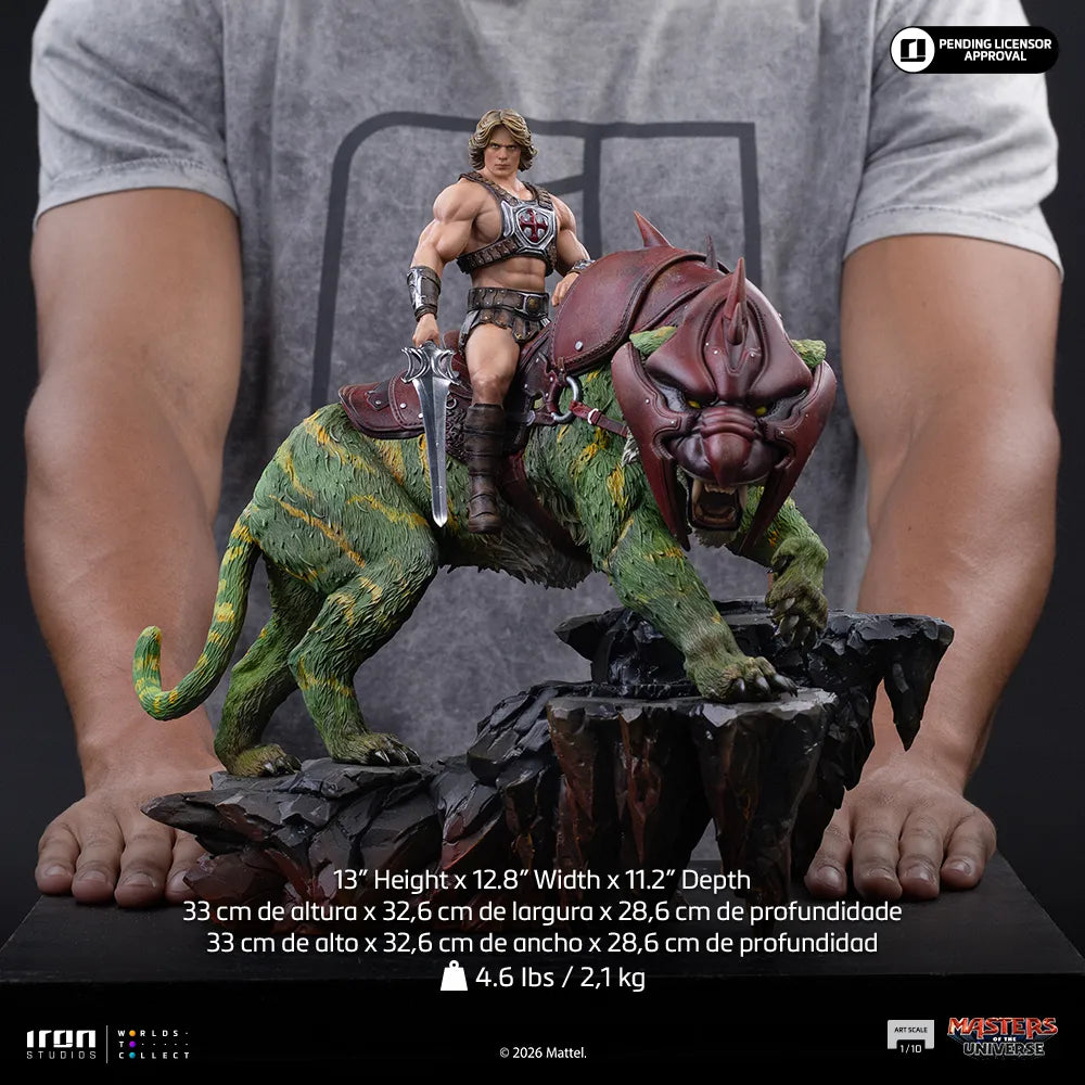 IRON STUDIOS - Masters Of The Universe 2026 He-man And Battlecat 1/10 Statue