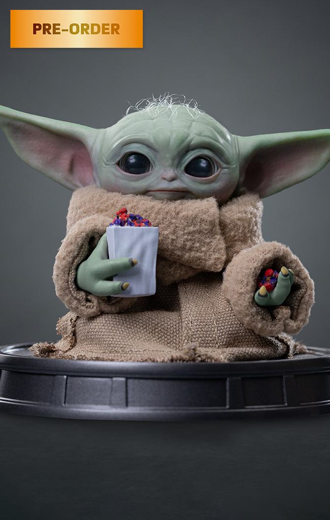 IRON STUDIOS - Mandalorian & Grogu Movie Grogu Popcorn Time 1/4 Legacy Statue