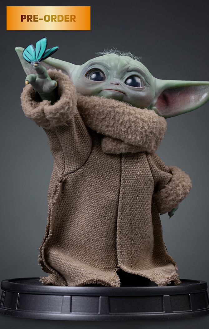 IRON STUDIOS - Mandalorian & Grogu Movie Grogu Butterfly Wonder 1/4 Legacy Statue