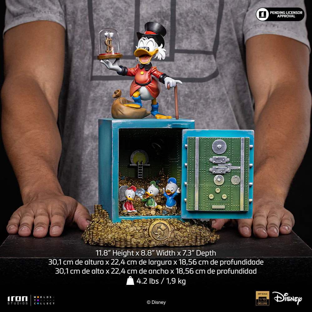 IRON STUDIOS - Duck Tales Uncle Scrooge Mcduck And Nephews 1/10 Statue