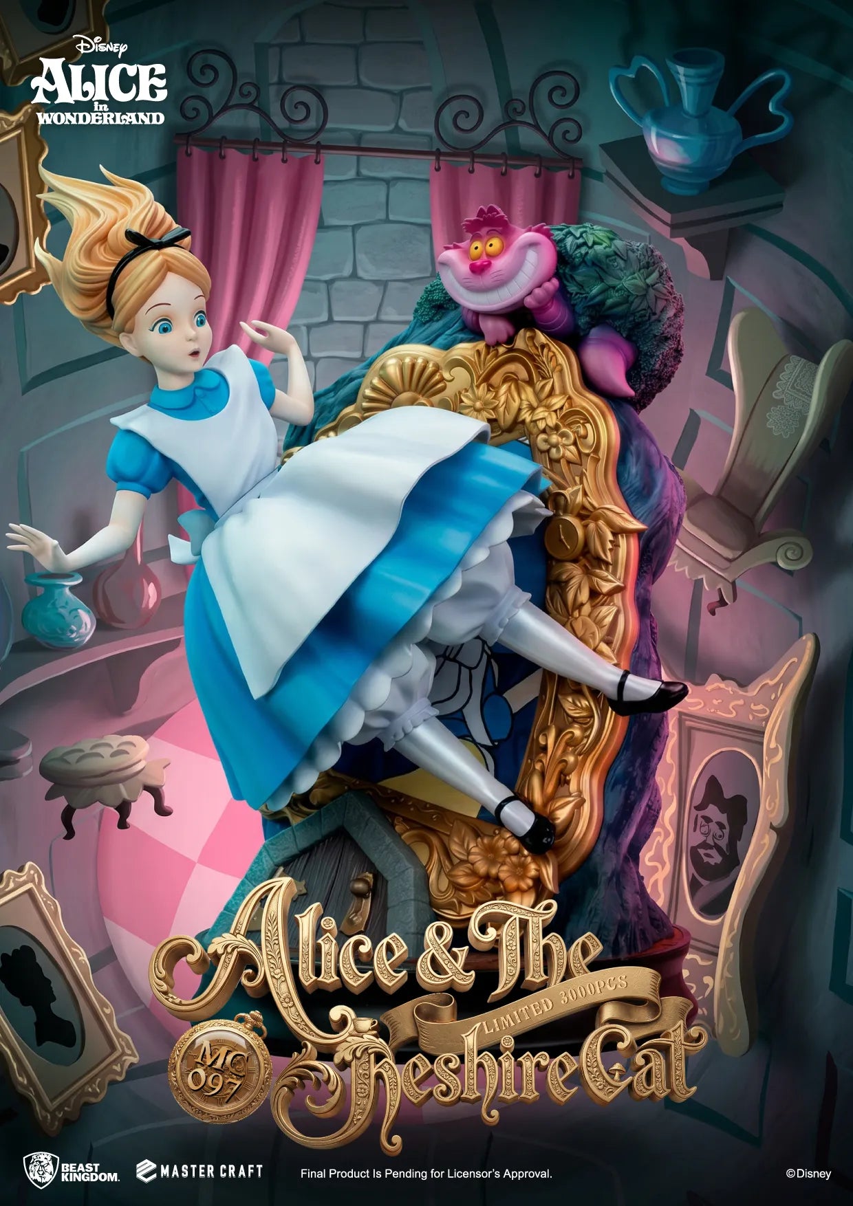 BEAST KINGDOM - Alice In Wonderland & The Cheshire Cat Master Craft Statue