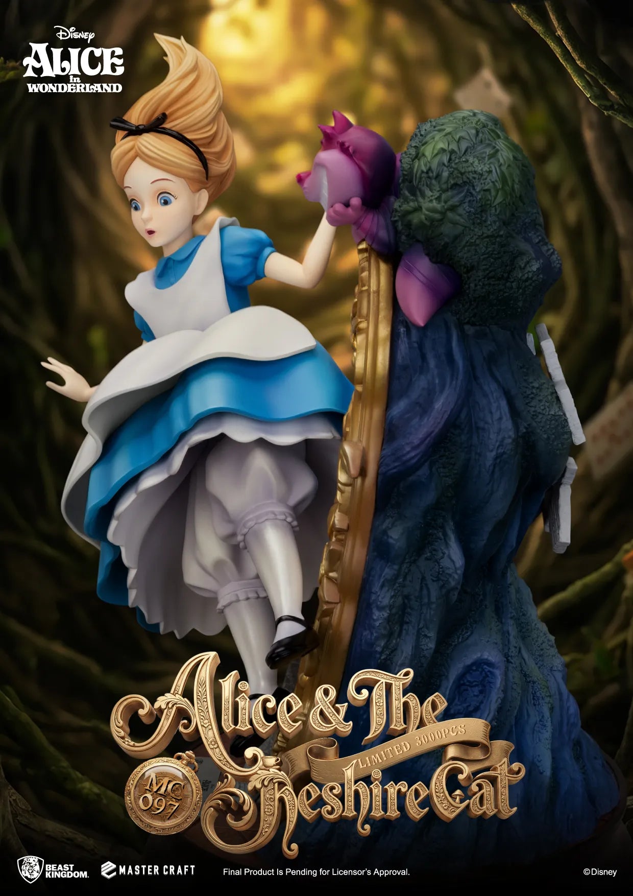 BEAST KINGDOM - Alice In Wonderland & The Cheshire Cat Master Craft Statue