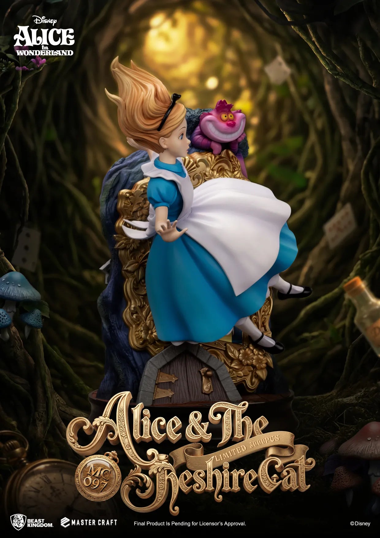 BEAST KINGDOM - Alice In Wonderland & The Cheshire Cat Master Craft Statue