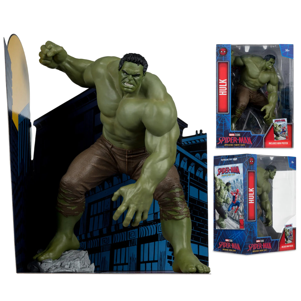 Mc FARLANE TOYS - Marvel Studios Coll 1:6 Wv1 Spider-man Brand New Day Savage Hulk Figure