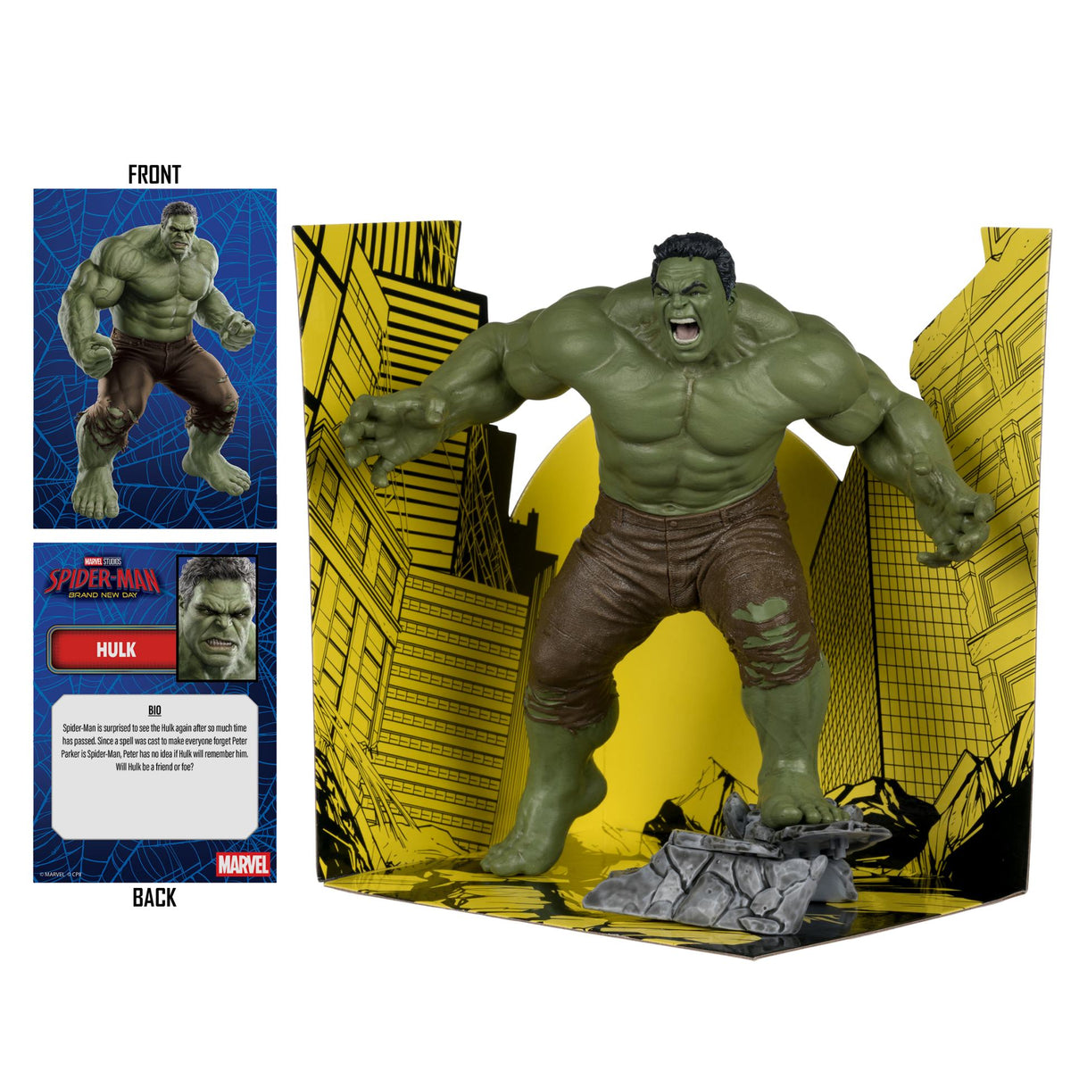 Mc FARLANE TOYS - Marvel Studios Coll 1:10 Wv1 Spider-man Brand New Day Savage Hulk Figure