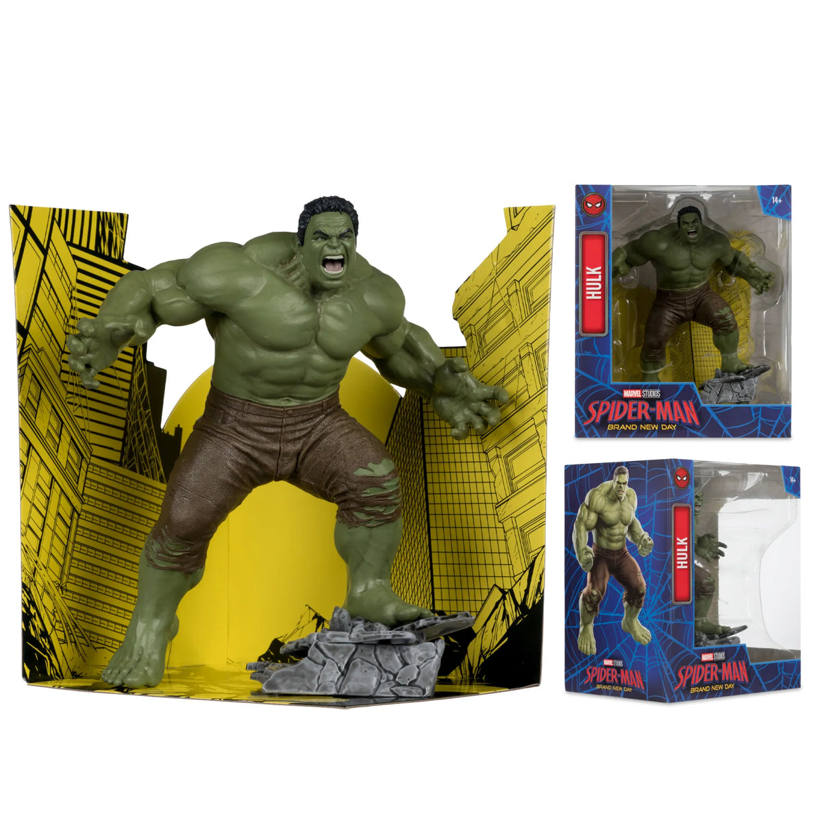 Mc FARLANE TOYS - Marvel Studios Coll 1:10 Wv1 Spider-man Brand New Day Savage Hulk Figure