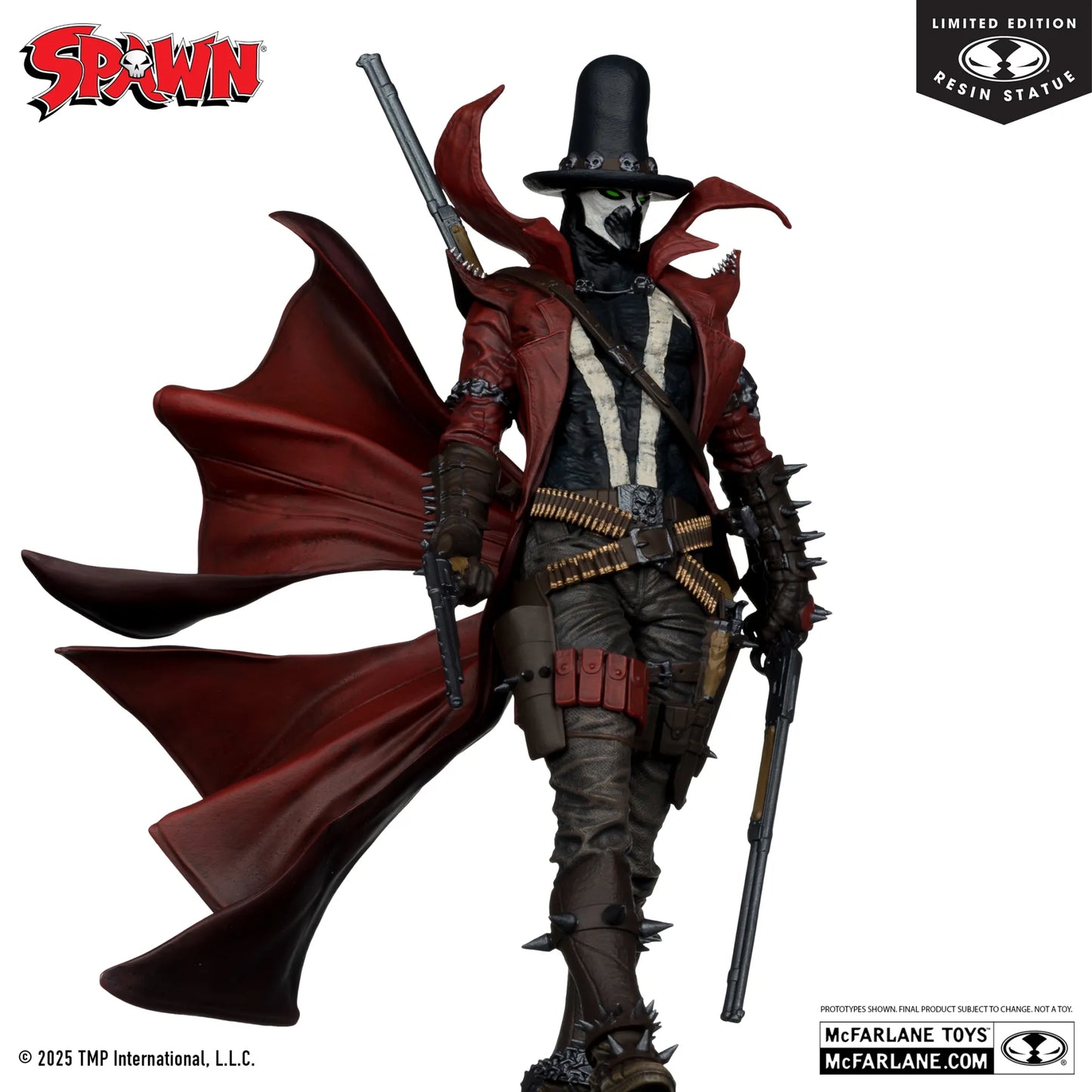 Mc FARLANE TOYS - Spawn Black White & Red All Over Gunslinger Spawn By Todd Mcfarlane Resin Statue