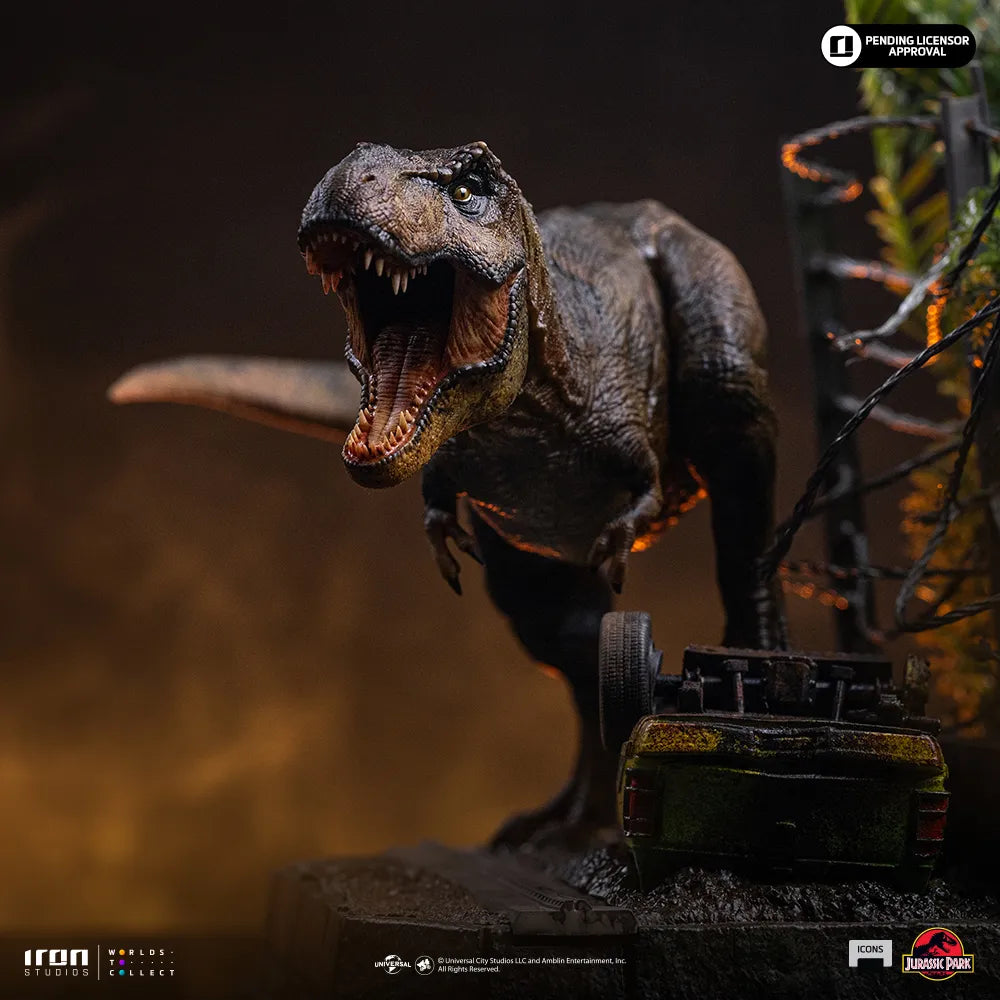 IRON STUDIOS - Jurassic Park Icons T-rex Breakout Set A Statue