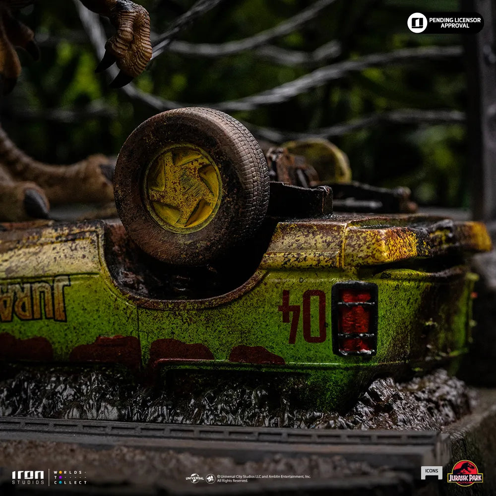 IRON STUDIOS - Jurassic Park Icons T-rex Breakout Set A Statue