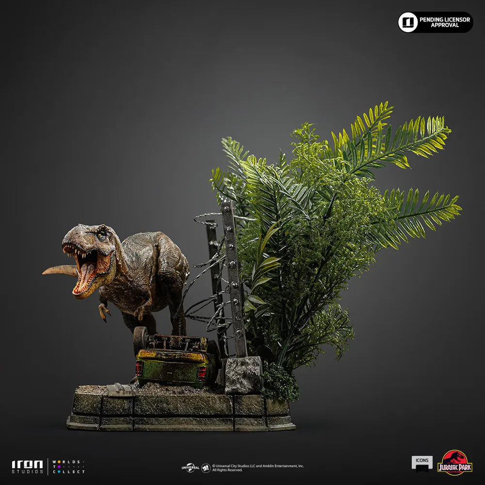 IRON STUDIOS - Jurassic Park Icons T-rex Breakout Set A Statue