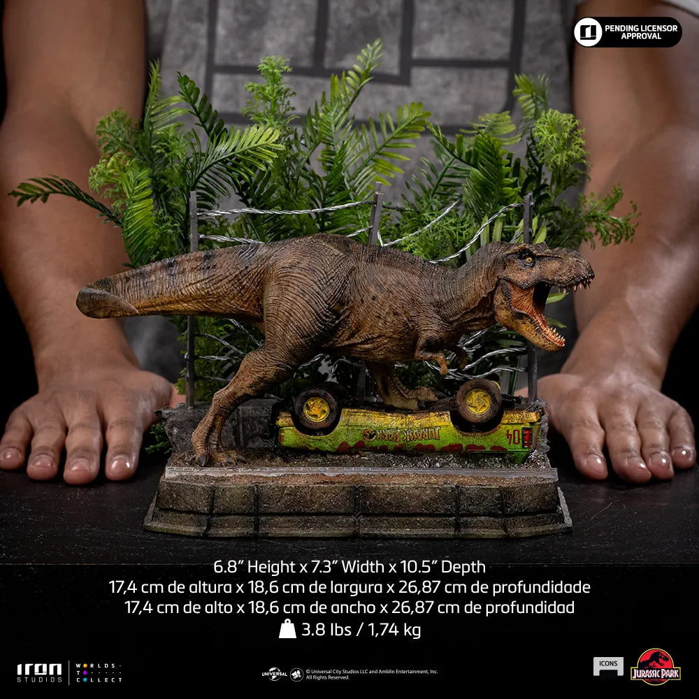 IRON STUDIOS - Jurassic Park Icons T-rex Breakout Set A Statue