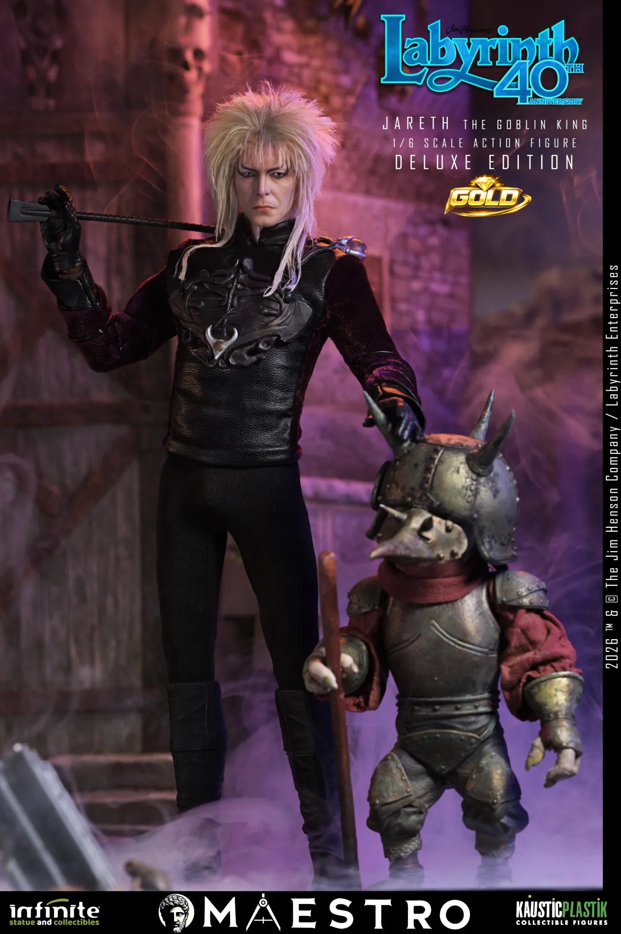 INFINITE STATUE - Labyrinth Jareth The Goblin King 1/6 Action Figure Deluxe Edition Gold