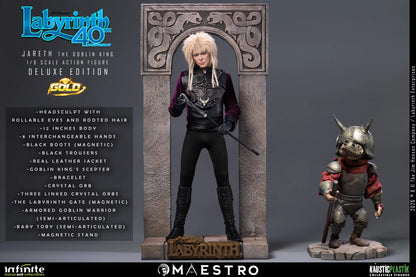 INFINITE STATUE - Labyrinth Jareth The Goblin King 1/6 Action Figure Deluxe Edition Gold