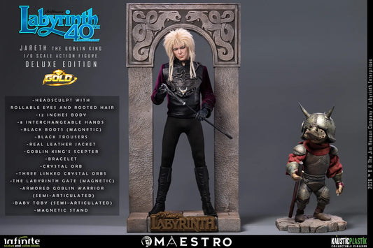 INFINITE STATUE - Labyrinth Jareth The Goblin King 1/6 Action Figure Deluxe Edition Gold