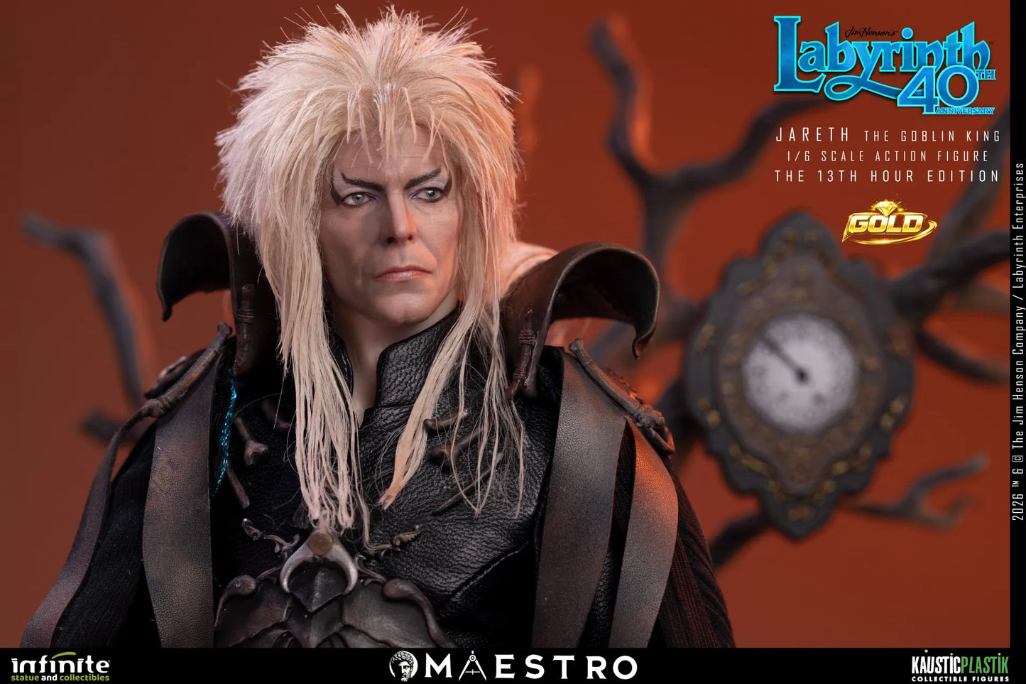INFINITE STATUE - Labyrinth Jareth The Goblin King 1/6 Action Figure The 13th Hour Edition Gold