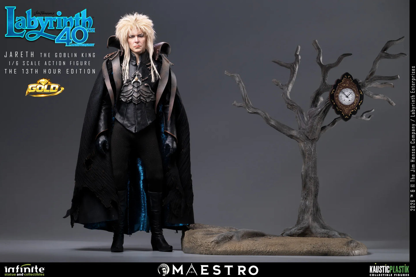 INFINITE STATUE - Labyrinth Jareth The Goblin King 1/6 Action Figure The 13th Hour Edition Gold