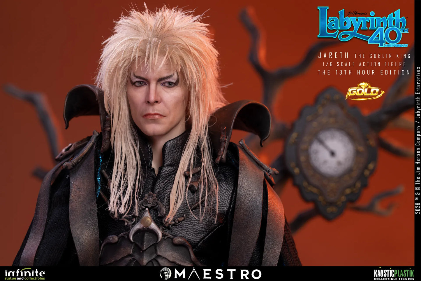 INFINITE STATUE - Labyrinth Jareth The Goblin King 1/6 Action Figure The 13th Hour Edition Gold