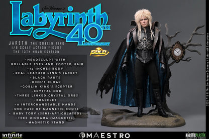 INFINITE STATUE - Labyrinth Jareth The Goblin King 1/6 Action Figure The 13th Hour Edition Gold