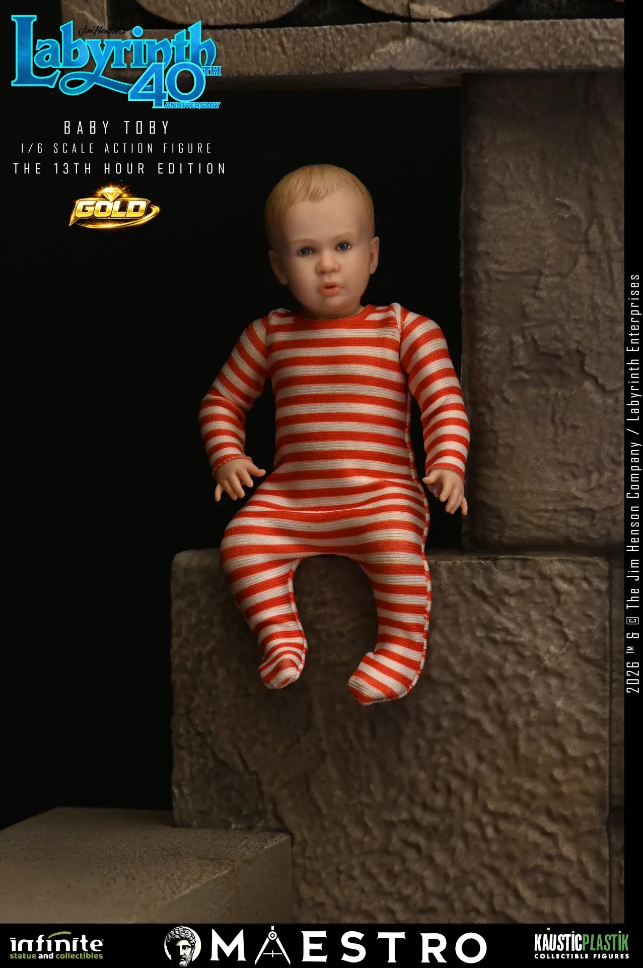 INFINITE STATUE - Labyrinth Jareth The Goblin King 1/6 Action Figure The 13th Hour Edition Gold