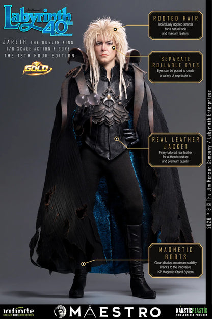 INFINITE STATUE - Labyrinth Jareth The Goblin King 1/6 Action Figure The 13th Hour Edition Gold