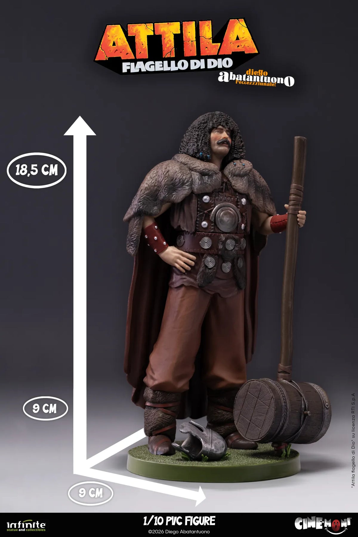 INFINITE STATUE - Diego Abatantuono Attila Cine-moni Pvc Figure