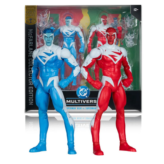 Mc FARLANE TOYS - Dc Mcfarlane Collector Ed Superman Red Vs Superman Blue 2pk Action Figure