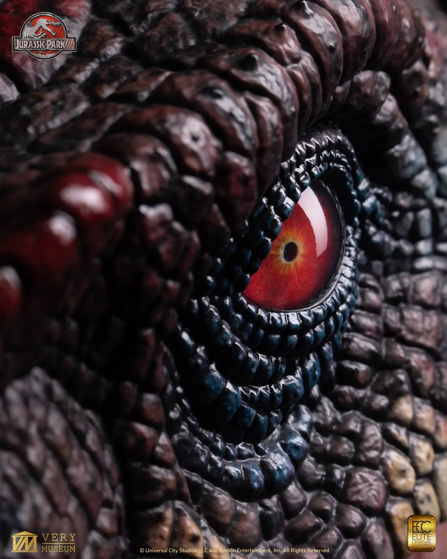 ECC - Jurassic Park 3 Male Alpha Velociraptor Blood Knight Bust
