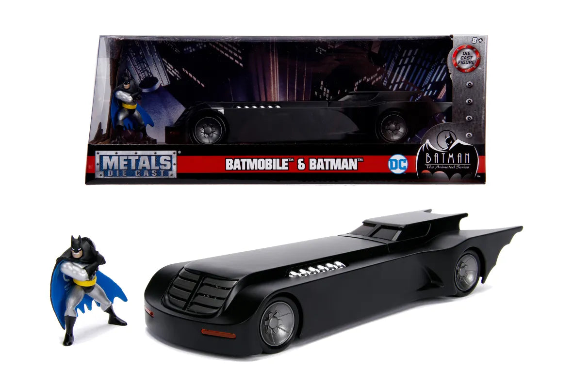 JADA TOYS - Batman Animated Series Batman & Batmobile 1/24 Die-cast Model