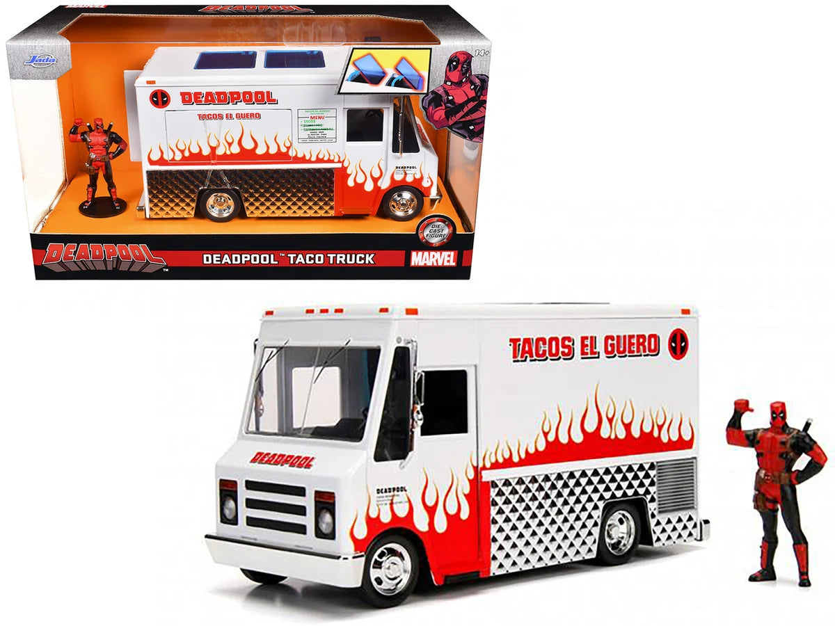 JADA TOYS - Marvel Deadpool Taco Food Truck & Deadpool 1/24 Die-cast Model