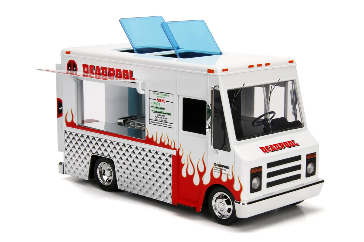 JADA TOYS - Marvel Deadpool Taco Food Truck & Deadpool 1/24 Die-cast Model