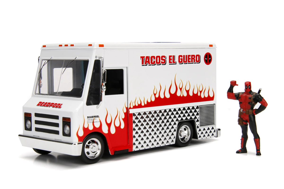 JADA TOYS - Marvel Deadpool Taco Food Truck & Deadpool 1/24 Die-cast Model