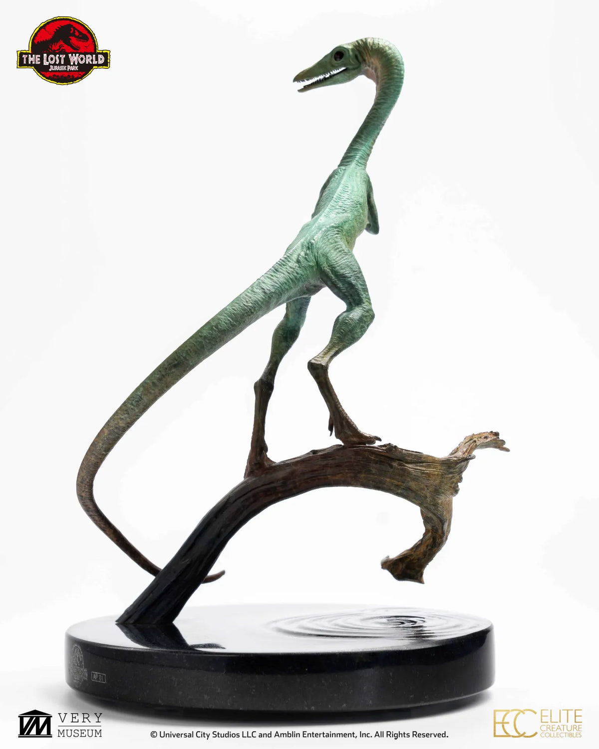 ECC - Jurassic Park Lost World Compsognathus 2/3 Scale Fine Art Bronze